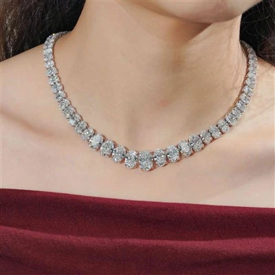 Oltin Moissanit Diamond tennis marjonlari